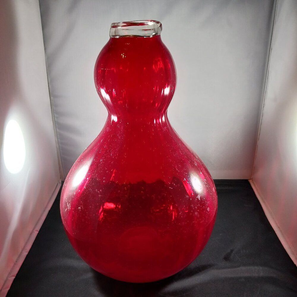 Red Large Double Gourd Vase